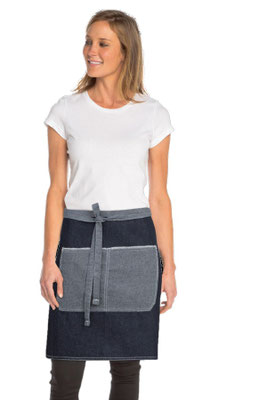 AW044-IBL MANDIL CORTO DE MEZCLILLA INDIGO MARCA CHEFWORKS