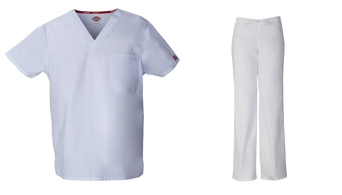 JUEGO DE PIJAMA QUIRÚRGICA UNIDEX COLOR BLANCO MARCA DICKIES MEDICAL (83706-83006)