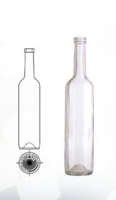 BOTELLA MODELO "BORDALESA" 750ML