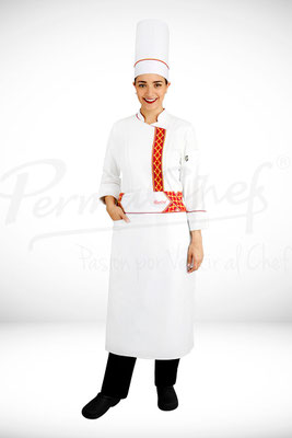 MANDIL LINEA BRAVA COLOR BLANCO MARCA PERMACHEF