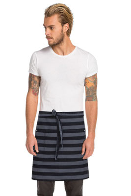 AW045BLK MANDIL CORTO DOS BOLSILLOS DE MEZCLILLA CON REMACHES NEGRO MARCA CHEFWORKS