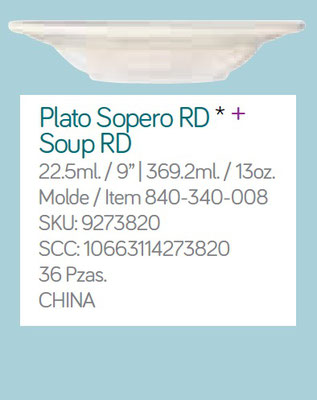 PLATO SOPERO 9"  WORLD TABLEWARE