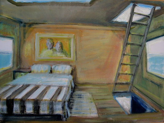 Raum 6, 2014, Acryl auf Malkarton, 30 x 40