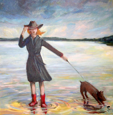 Frau, 2009, Acryl auf Leinwand 80x80