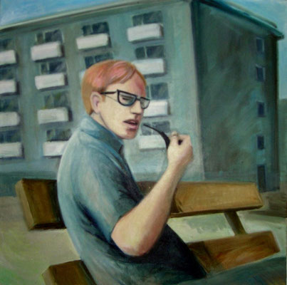Architekt, 2004, Acryl auf Leinwand 80x80