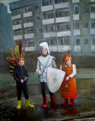 Fasching, 2004, Acryl auf Leinwand 100x80
