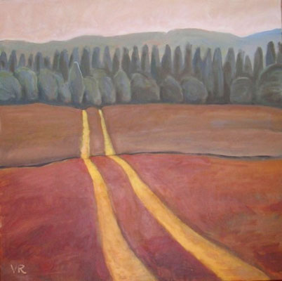 Weg, 2004, Acryl auf Leinwand 100x100