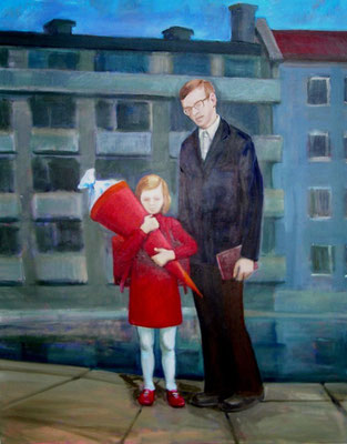 1.Schultag, 2004, Acryl auf Leinwand 100x80