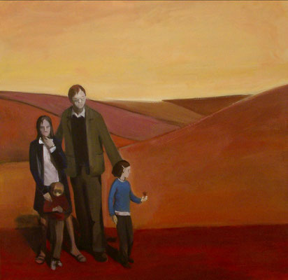 Familie 1, 2001, Acryl auf Leinwand 100x100