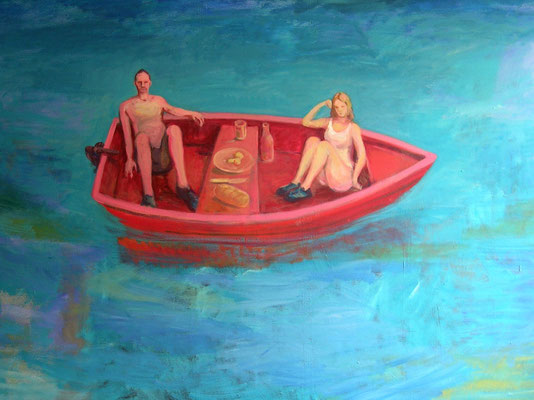 Rotes Boot, 2005, Acryl auf Leinwand, 180x120