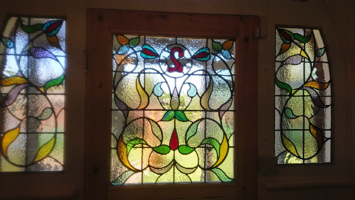 www.rossglassdesigns.com   leaded lights stained glass front door set 