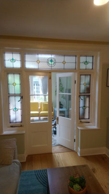 Completed Stained Glass design for interior door 