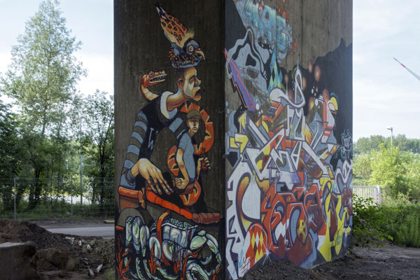 Brücke der A42 über die Vogelheimer Straße, Juni 2016