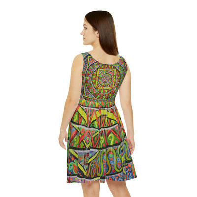 Mandala Kleid All Over Print tragen Hippie helles Muster Festival Sommer Vibes bunt Kunstdruck Kleid Mandala einzigartiges Design Spiritual wear