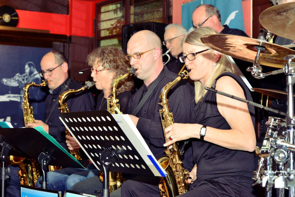 Unsere Saxophone in der Jazzhall