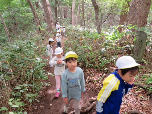 下りは滑るところもあるので気をつけてね。