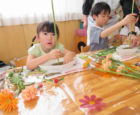 お花の表情を確認します。