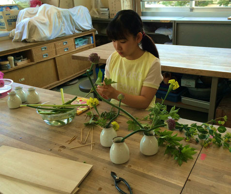 2015.7.11　「複数の花器をつかって夏をさわやかに」