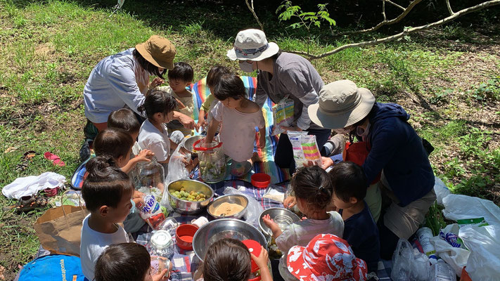 ６月１日、大沢谷広場プロジェクト（青空共同保育つくしとたね）