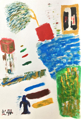 untitled 51.5cm × 36.4cm acrylicpainting