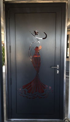 Porte d'entrée aluminium personnalisée