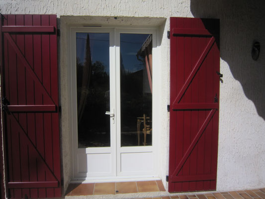volet aluminium rouge basque
