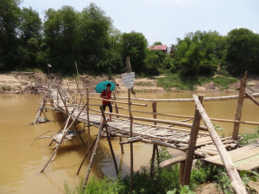 bamboo bridge luang prabang