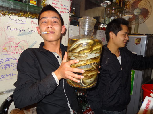 Hanoi: alcool de serpent