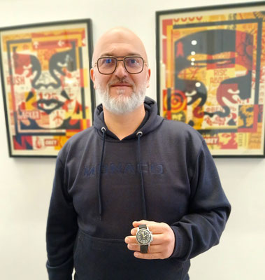 Maximilien Roussel-Galle ist „Erfinder“ des Uhrenkollektivs Watchmaker United und Geschäftsführer. Foto: Christoph Schumann, 2025