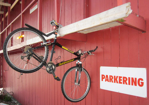 Fahrradparkplatz auf den Lofoten