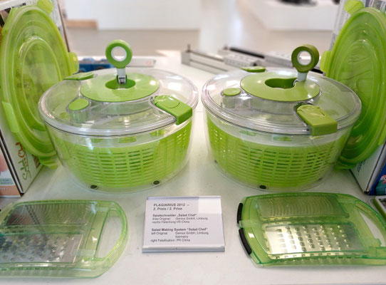 Kaum zu unterscheiden sind die Unterschiede bei manchen Produkten wie diesen Salatschleudern. Foto: Christoph Schumann, 2025