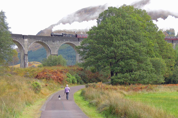 Weltberühmter Anblick: der Jacobite-Dampfzug - bekannt als Hogwarts Express aus den Harry-Potter-Filmen