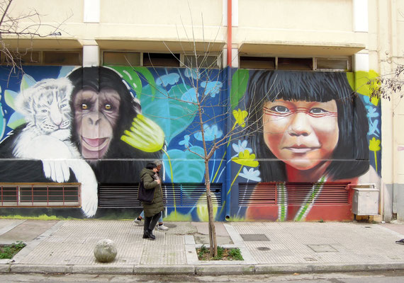 Streetart im Szene-Viertel Pagrati. Foto: Christoph Schumann, 2020