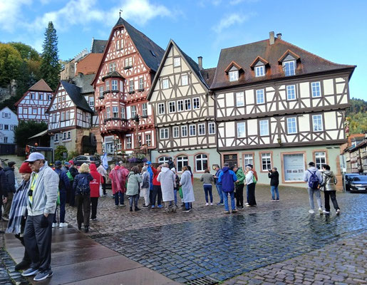 Das "Schnatterloch" – Miltenbergs historischer Marktplatz mit seinen Fachwerkhäusern. Foto: Christoph Schumann, 2025