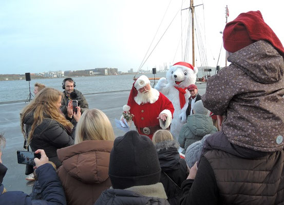 Der echte "Julemand" aus Grönland am Honnørkajen in Aalborg. Foto: Christoph Schumann, 2024