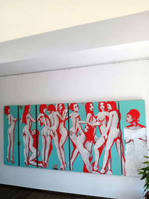 "Ankunft der Sirenen", 350x150cm, Preis* €7000,-