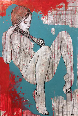 "Rapunzel", 118x80cm, Acryl auf Sperrholz