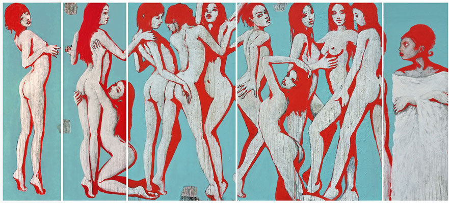 "Ankunft der Sirenen", 350x152cm