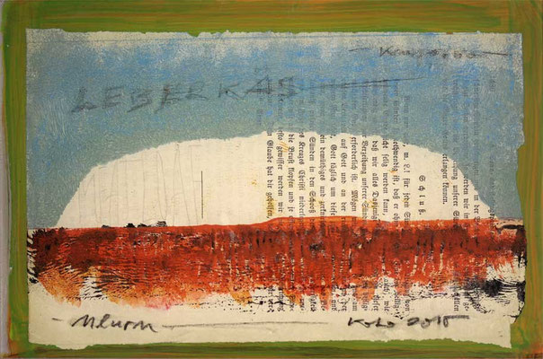 "under a mountain...Nr.17" | mixed media auf Acrylglas | 24x18cm