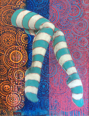 "Strumpfhausen", 123x93cm, Preis* €2800,-