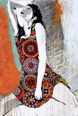 "Tanz Nr.11" | Acryl, Papier auf Sperrholz | 114x172cm | Preis* €3100,-