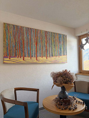 "ICHGLAUBICHSTEHIMWALD1", 175x85cm, Preis* €3000,-