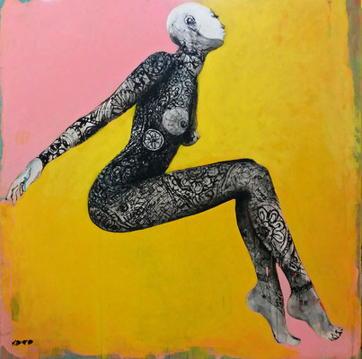 "Yellow 1", 125x125cm, verkauft