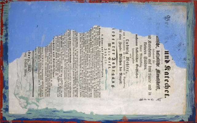 "under a mountain...Nr.11" | mixed media auf Acrylglas | 24x18cm