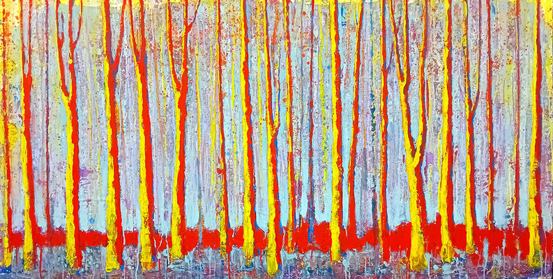 "ICHGLAUBICHSTEHIMWALD4", 163x83cm, Preis* €2900,-