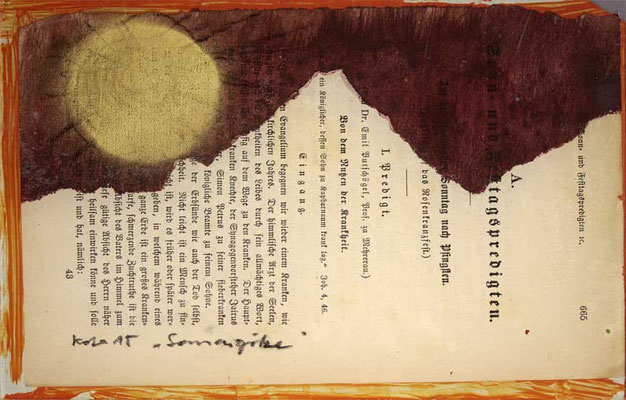 "under a mountain...Nr.12" | mixed media auf Acrylglas | 24x18cm