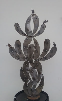 Cactus en métal, déco nature métal, artisan créateur français, artisanat Hautes-Alpes,