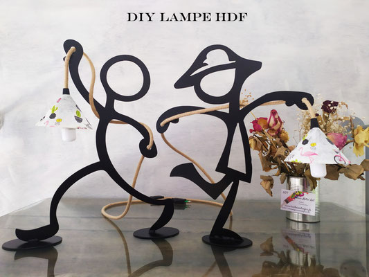 DIY lampe, accessoire design création, lampe métal