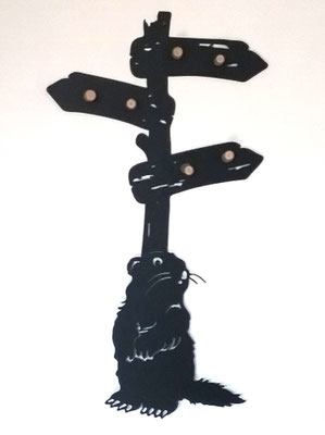 Porte manteau mural, objet déco montagne, déco métal, artisan créateur français, artisanat Hautes-Alpes