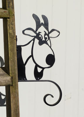 Potence murale décorative chèvre, potence pour suspension, artisan créateur français, artisanat Hautes-Alpes
